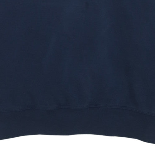 Reebok Mens Blue Crew Neck Pullover Sweatshirt L Classic Fleece
