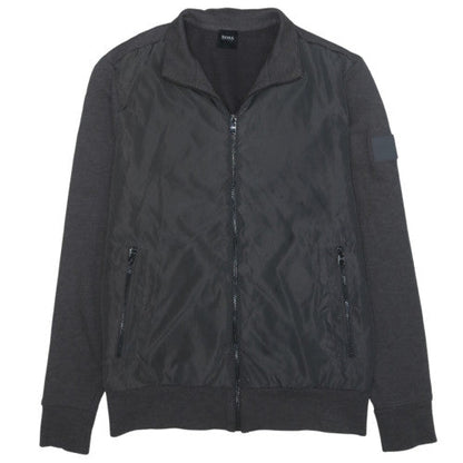 Hugo Boss Men's Black Bomber Jacket S Full Zip Classic Style