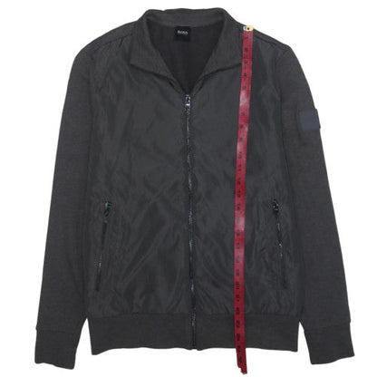 Hugo Boss Men's Black Bomber Jacket S Full Zip Classic Style