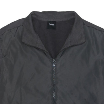 Hugo Boss Men's Black Bomber Jacket S Full Zip Classic Style