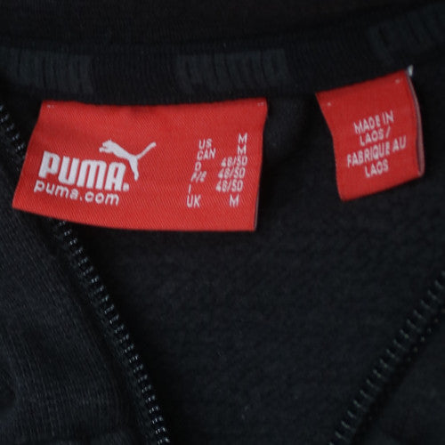 Puma Men's Black Full Zip Fleece Sweatshirt M Regular Fit