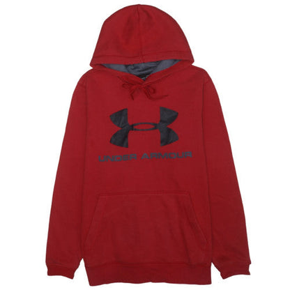 Under Armour Men’s Red Pullover Hoodie M Athletic Fit