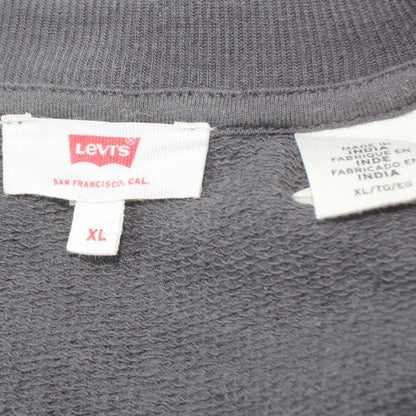 Levi's Women's Black XL Pullover Crew Neck Logo Sweatshirt