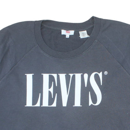 Levi's Women's Black XL Pullover Crew Neck Logo Sweatshirt