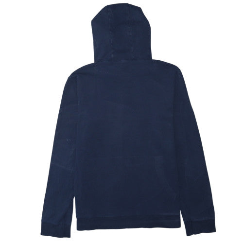 Emporio Armani EA7 Women's Blue Pullover Hoodie Size M Rhinestone Logo