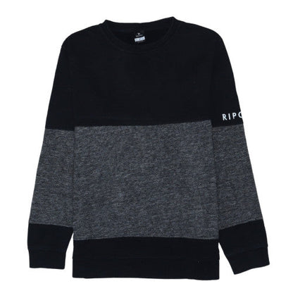 Rip Curl Men's Black & Grey Crew Neck Pullover Sweatshirt L