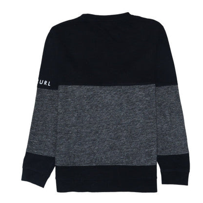 Rip Curl Men's Black & Grey Crew Neck Pullover Sweatshirt L
