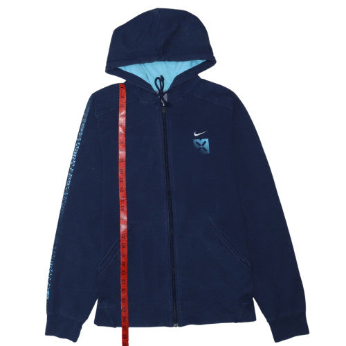 Nike Men's Blue Full Zip Dri-Fit Sports Hoodie Size M