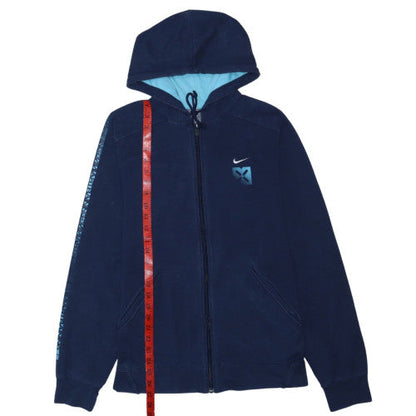 Nike Men's Blue Full Zip Dri-Fit Sports Hoodie Size M