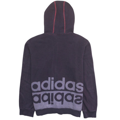 Adidas Womens Navy Full Zip Hoodie L Long Sleeve Hooded Sweatshirt