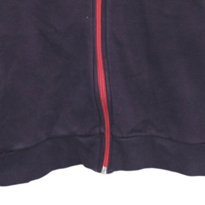 Adidas Womens Navy Full Zip Hoodie L Long Sleeve Hooded Sweatshirt