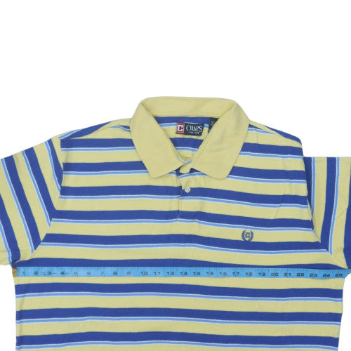 Chaps Men's Multicoloured Striped Cotton Polo Shirt XXL Regular Fit