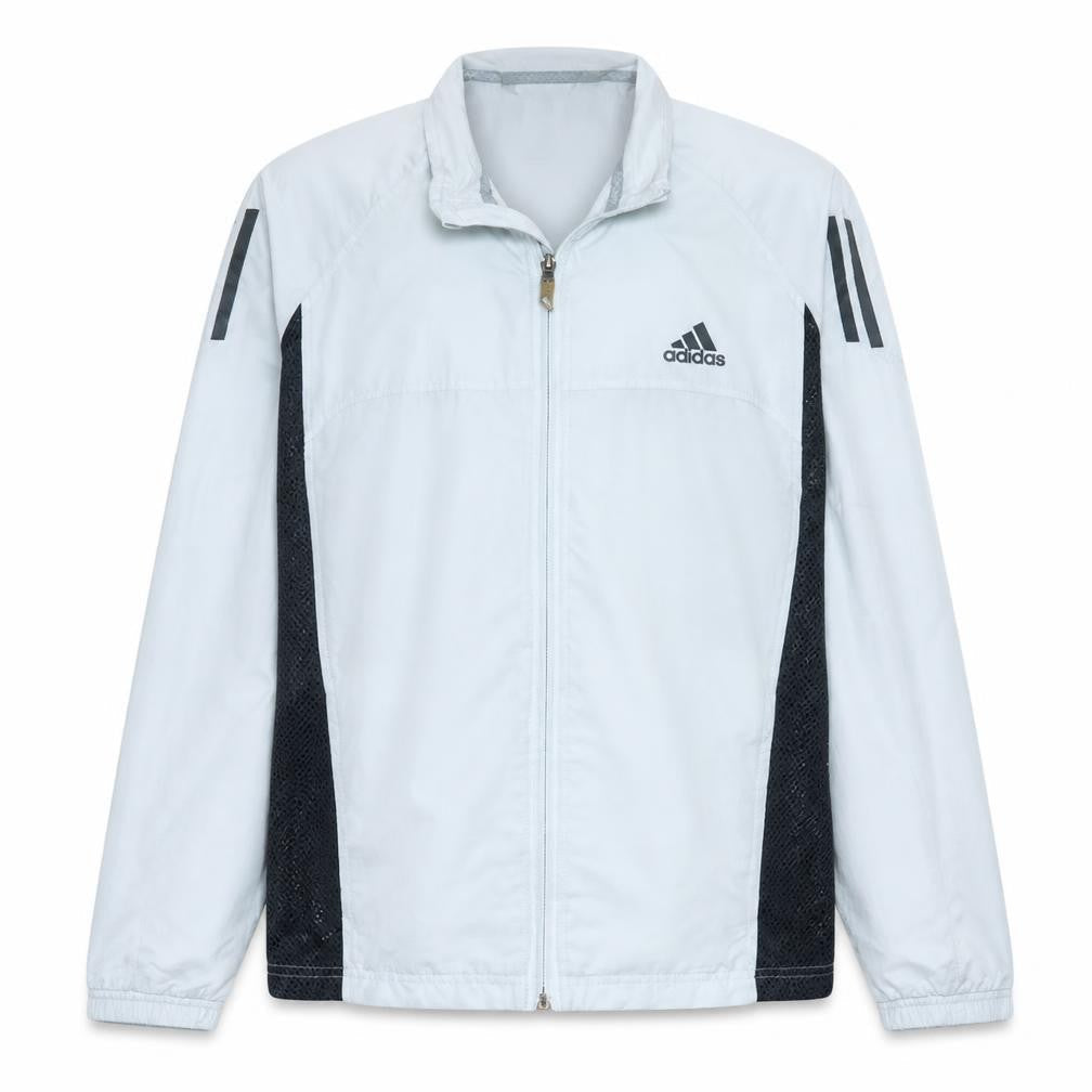 Adidas Mens White Lightweight Windbreaker Jacket Size L