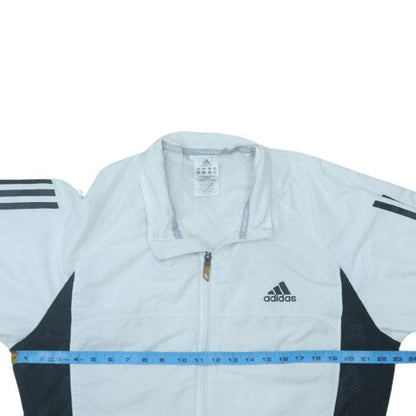 Adidas Mens White Lightweight Windbreaker Jacket Size L