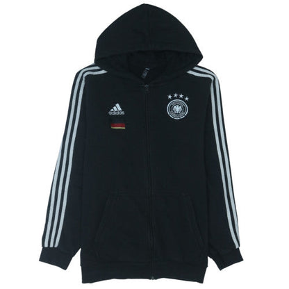 Adidas Mens Black Full Zip Germany Football Hoodie Size L