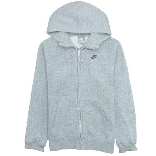 Nike Mens Grey Full Zip Hoodie Medium Fleece Lined Sportswear