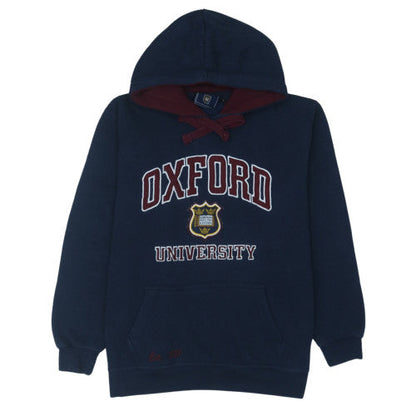 Oxford University Men's Blue Pullover Hoodie L Embroidered Logo