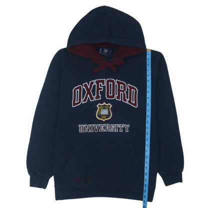 Oxford University Men's Blue Pullover Hoodie L Embroidered Logo