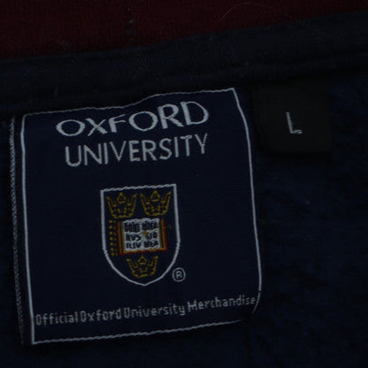Oxford University Men's Blue Pullover Hoodie L Embroidered Logo