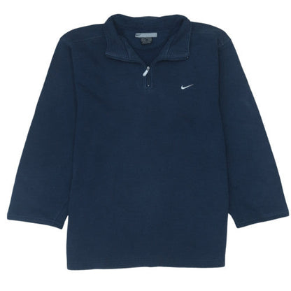 Nike Women's Navy 1/4 Zip Pullover Sweatshirt Size S Fleece