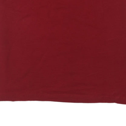 Nautica Men's Red V-Neck Short Sleeve 2XL Cotton Stretch T-Shirt