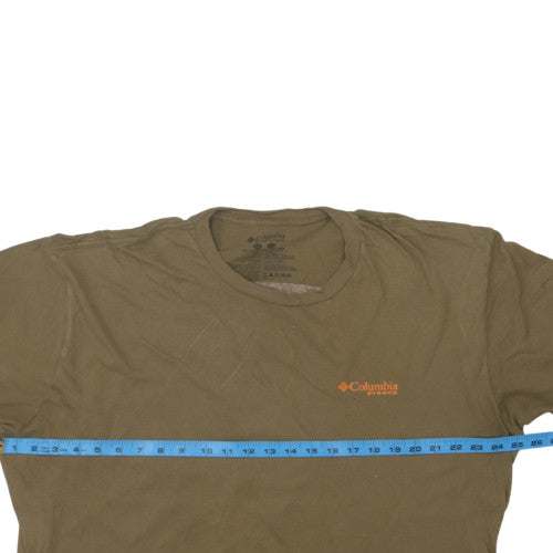 Columbia Men's Khaki Short Sleeve Crew Neck Cotton T-Shirt XXL
