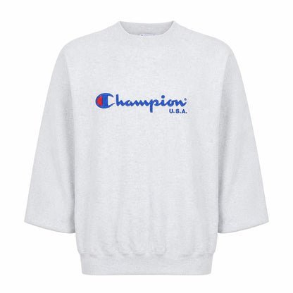 Champion Men's Grey XL Pullover Sweatshirt Crew Neck Logo Vintage Style