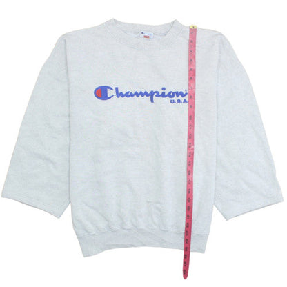 Champion Men's Grey XL Pullover Sweatshirt Crew Neck Logo Vintage Style