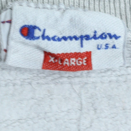 Champion Men's Grey XL Pullover Sweatshirt Crew Neck Logo Vintage Style