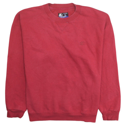 Starter Men's Red Heavyweight Crew Neck Sweatshirt Size L