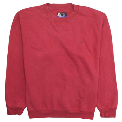 Starter Men's Red Heavyweight Crew Neck Sweatshirt Size L