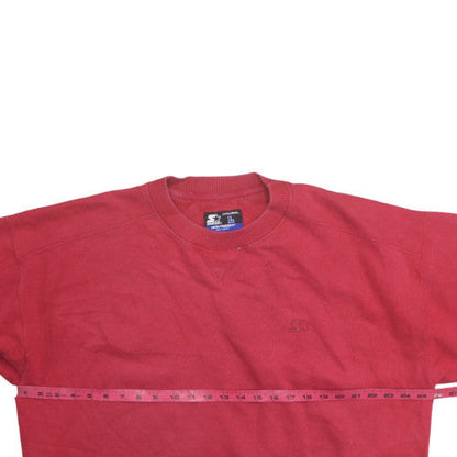 Starter Men's Red Heavyweight Crew Neck Sweatshirt Size L