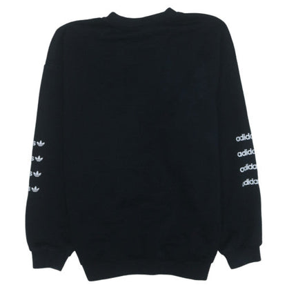 Adidas Womens Black Size 14 Crew Neck Logo Sweatshirt