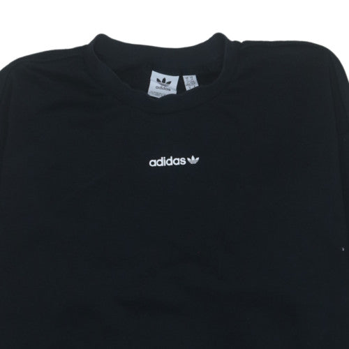 Adidas Womens Black Size 14 Crew Neck Logo Sweatshirt