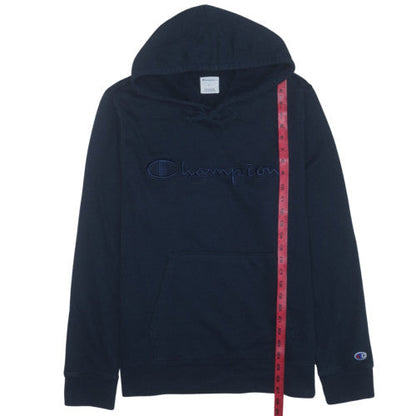 Champion Men’s Black Pullover Hoodie L Embroidered Logo Fleece