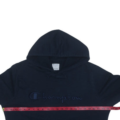 Champion Men’s Black Pullover Hoodie L Embroidered Logo Fleece