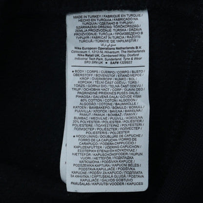 Nike Men's Black Full Zip Hoodie Fleece M Regular Fit