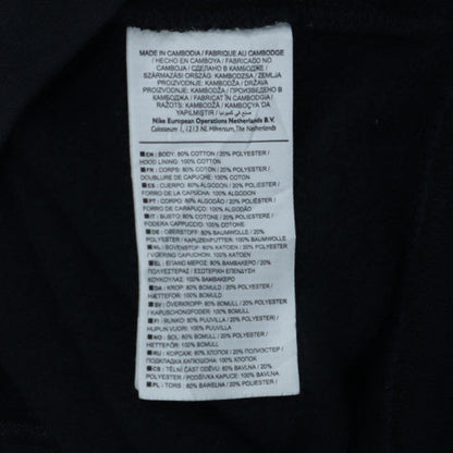 Nike Womens Black Full Zip Hoodie L Logo Cotton Blend Sweatshirt