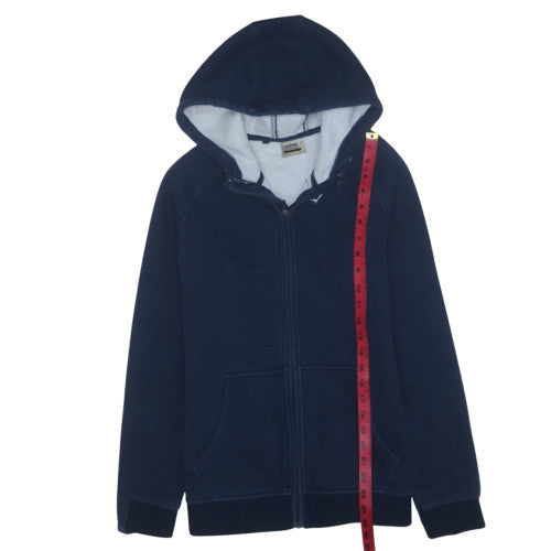 Gymshark Mens Blue Full Zip Hoodie M Hooded Fleece Sweatshirt