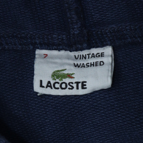 Lacoste Men's Blue 2XL Pullover Hoodie Vintage Washed Cotton