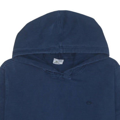 Lacoste Men's Blue 2XL Pullover Hoodie Vintage Washed Cotton