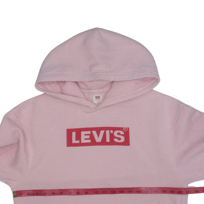 Levi's Womens Pink Relaxed Pullover Hoodie Size S Cotton Blend