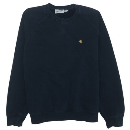 Carhartt Men's Black M Pullover Sweatshirt Crew Neck Logo Cotton Blend