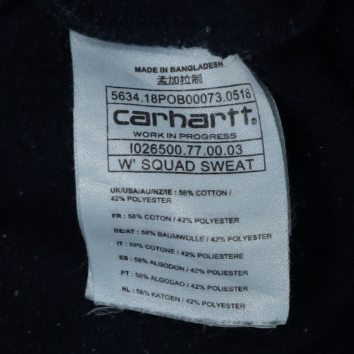 Carhartt Men's Black M Pullover Sweatshirt Crew Neck Logo Cotton Blend