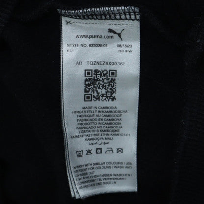 Puma Men's Black Medium Pullover Hoodie Sportswear Graphic Print