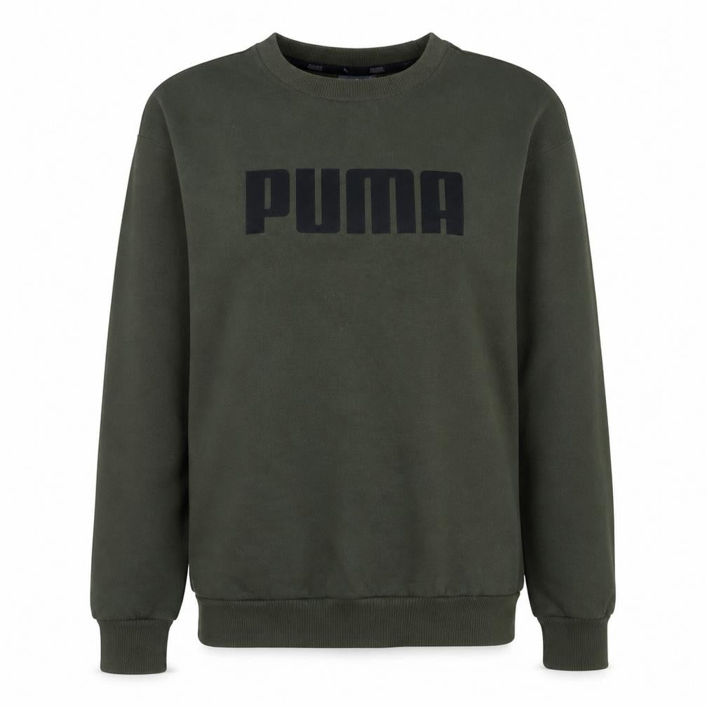 Puma Women's Green Crew Neck Pullover Sweatshirt UK 10