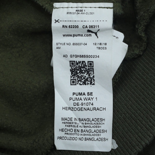 Puma Women's Green Crew Neck Pullover Sweatshirt UK 10