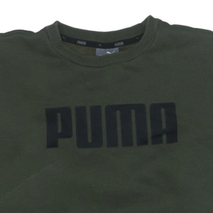 Puma Women's Green Crew Neck Pullover Sweatshirt UK 10