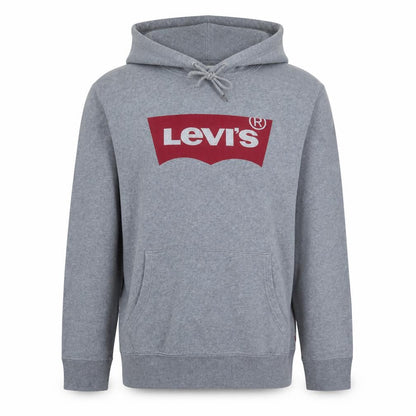 Levi's Mens Grey Medium Pullover Hoodie Sweatshirt Logo Cotton