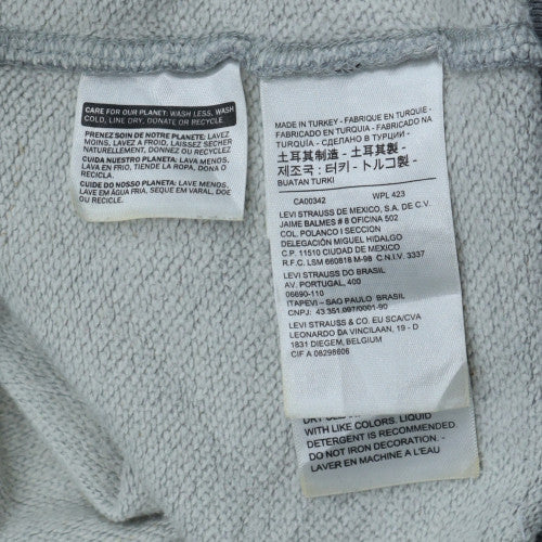 Levi's Mens Grey Medium Pullover Hoodie Sweatshirt Logo Cotton